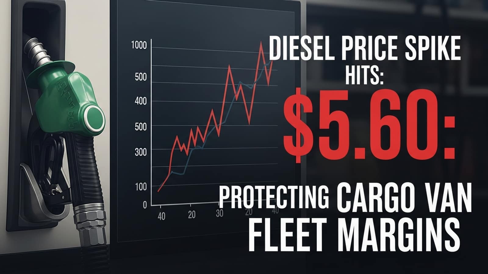 Illustration: Diesel Price Spike Hits $5.60: Protecting Your Cargo Van Fleet Margins