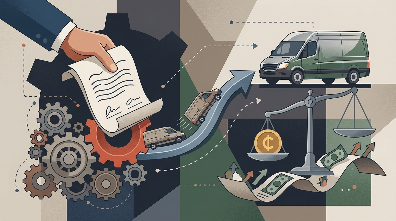 Illustration: New Emissions Mandates: Why Your Next Cargo Van Might Cost More to Finance